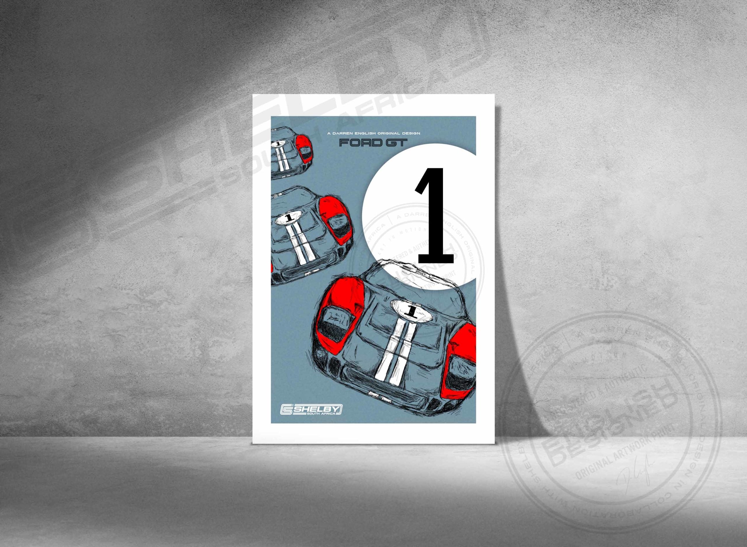 (16) GT40 Ken Miles Portrait Poster
