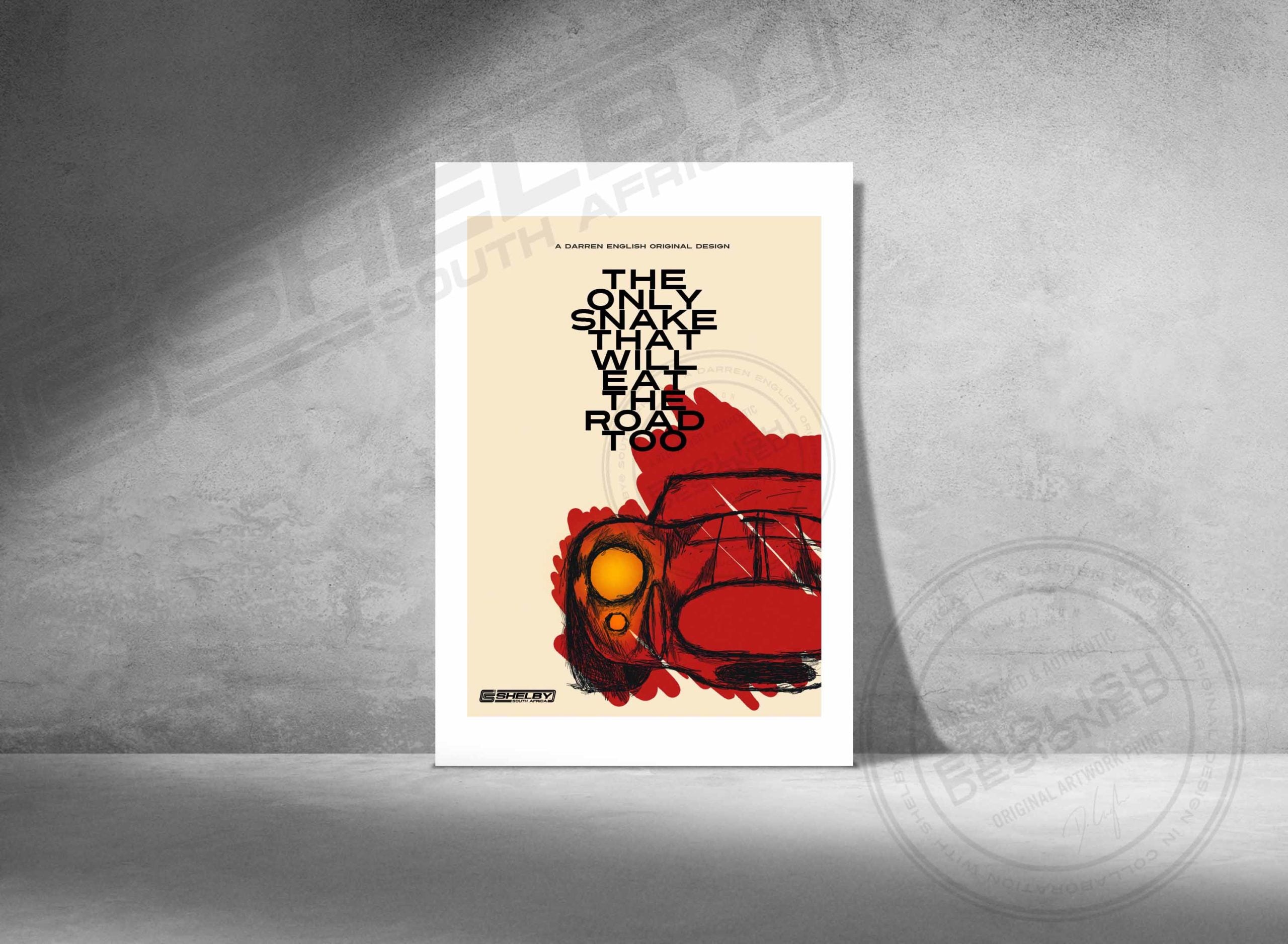 (17) Red Paint Cobra Vintage Poster