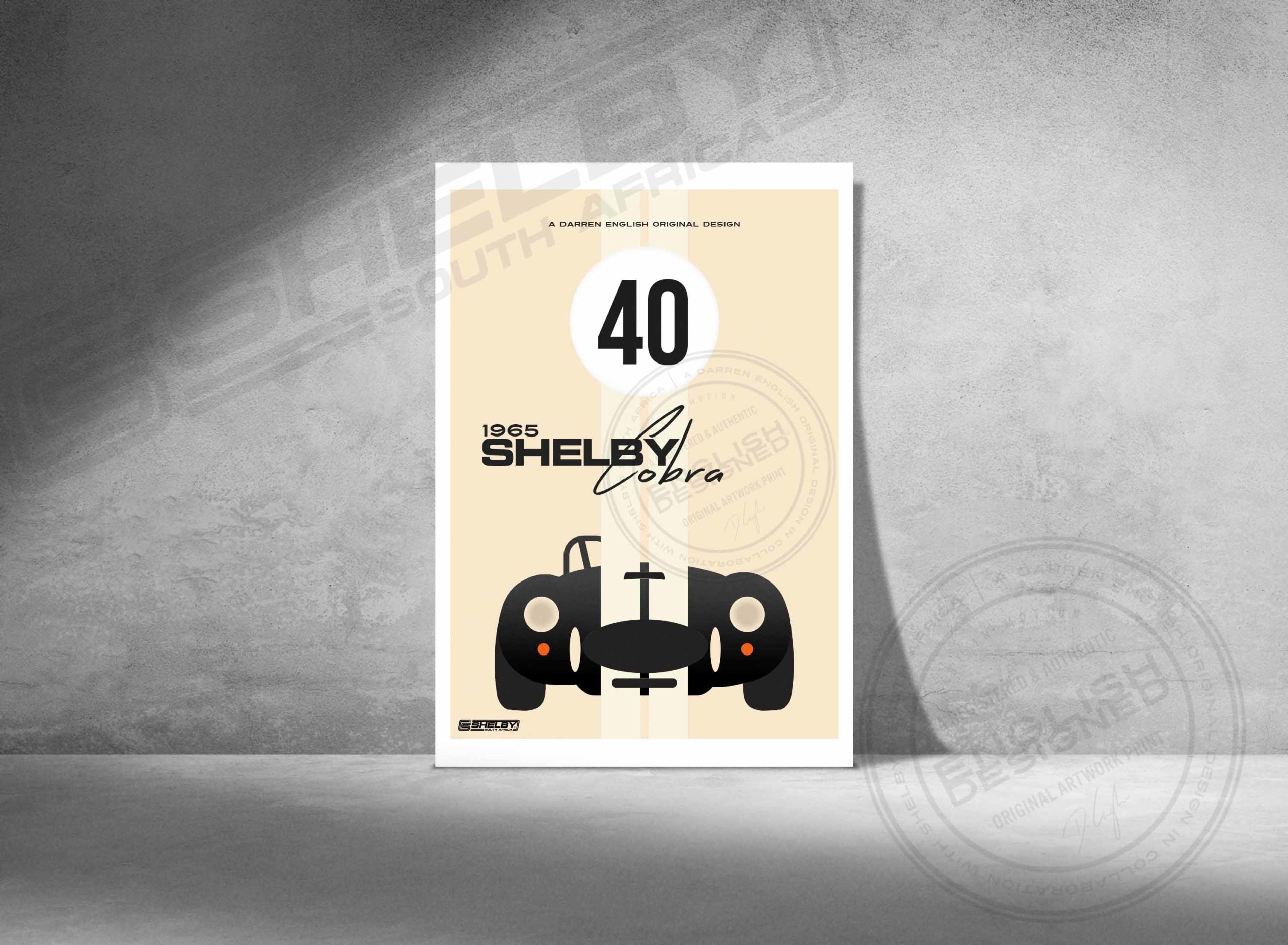 (19) Shelby Front View Black Poster